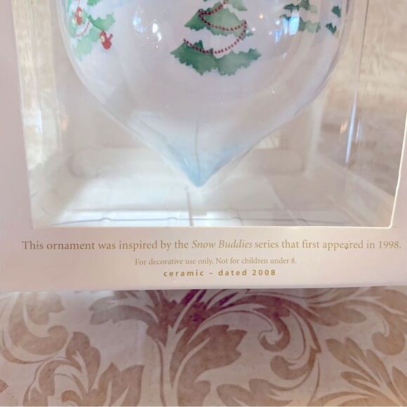 Hallmark Snow Buddies Ceramic Christmas Ornament in Box Gorgeous - Picture 3 of 5